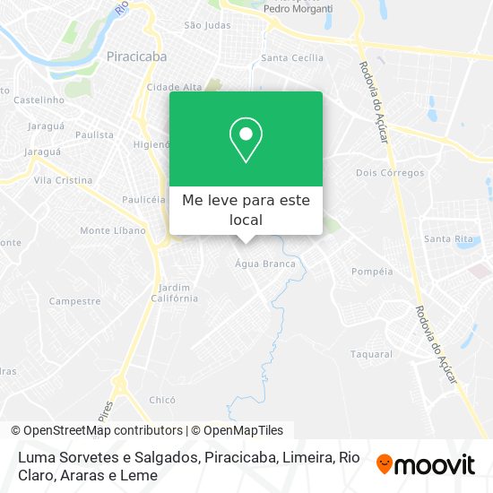 Luma Sorvetes e Salgados mapa