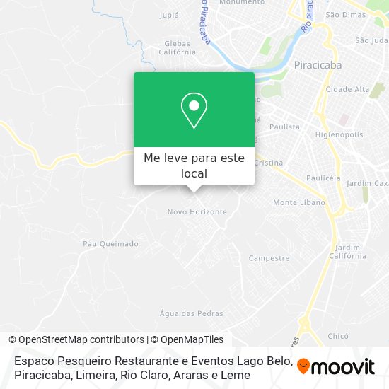 Espaco Pesqueiro Restaurante e Eventos Lago Belo mapa