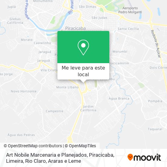 Art Nobile Marcenaria e Planejados mapa