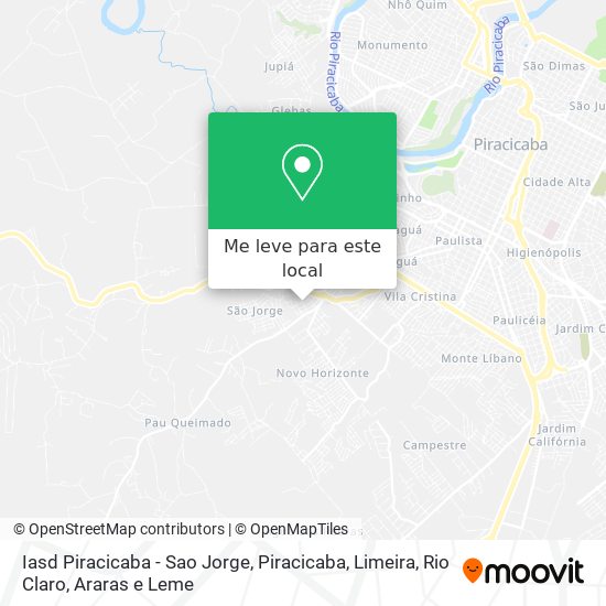 Iasd Piracicaba - Sao Jorge mapa