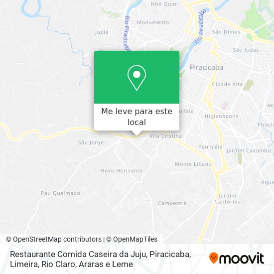 Restaurante Comida Caseira da Juju mapa