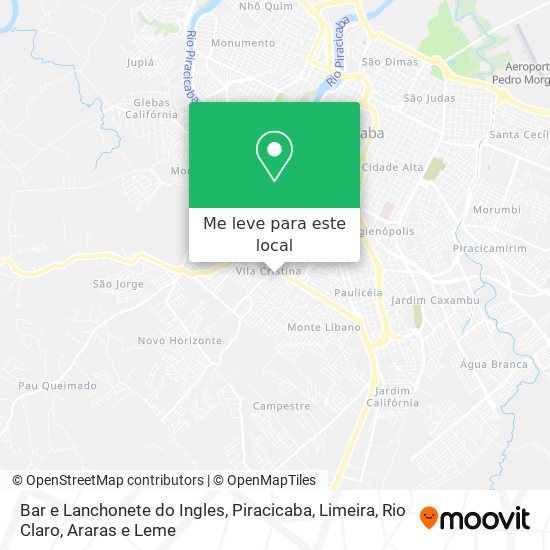Bar e Lanchonete do Ingles mapa