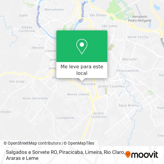 Salgados e Sorvete RO mapa