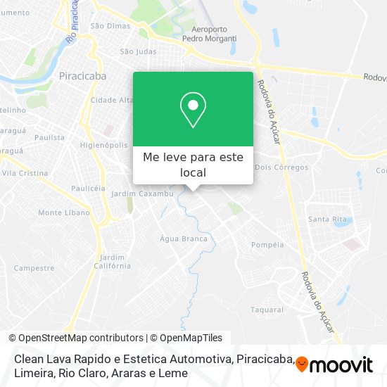 Clean Lava Rapido e Estetica Automotiva mapa