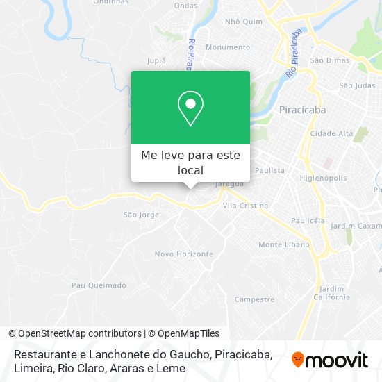 Restaurante e Lanchonete do Gaucho mapa