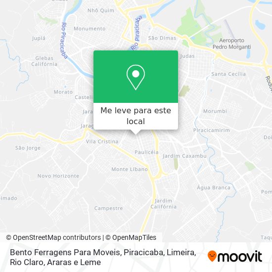 Bento Ferragens Para Moveis mapa