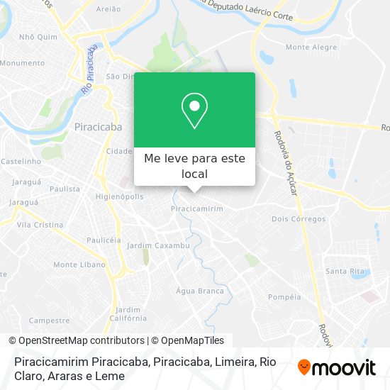 Piracicamirim Piracicaba mapa