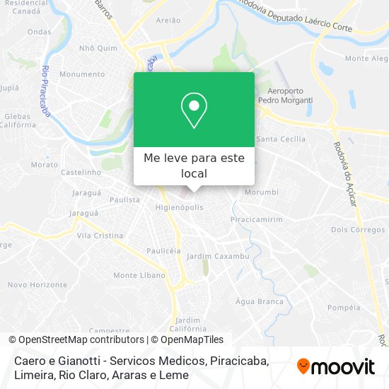 Caero e Gianotti - Servicos Medicos mapa