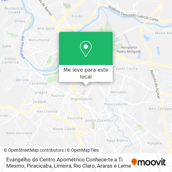 Evangelho do Centro Apométrico Conhece-te a Ti Mesmo mapa