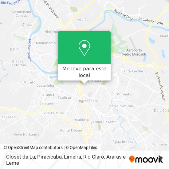 Closet da Lu mapa