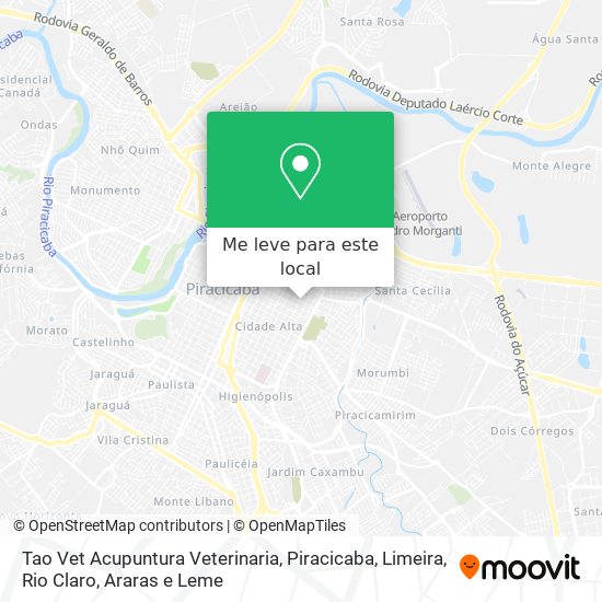 Tao Vet Acupuntura Veterinaria mapa