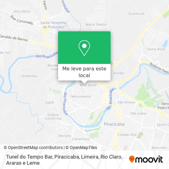 Tunel do Tempo Bar mapa