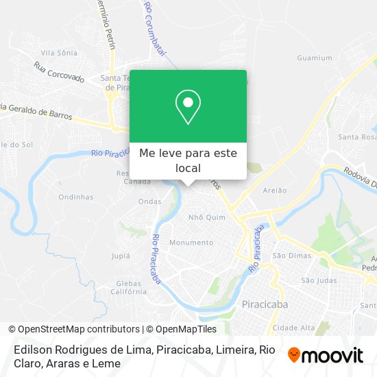 Edilson Rodrigues de Lima mapa