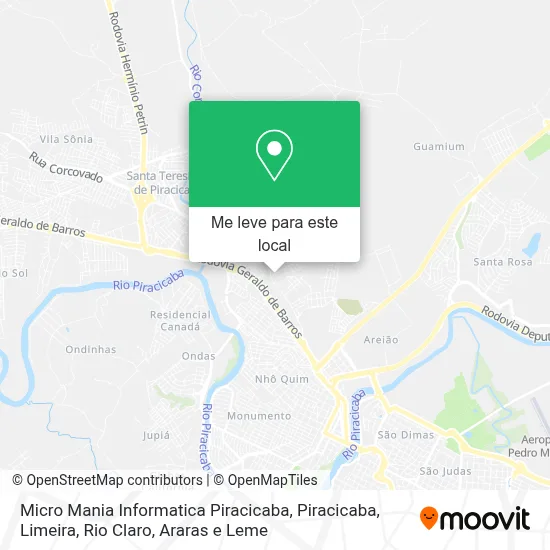 Micro Mania Informatica Piracicaba mapa