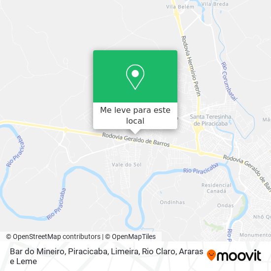 Bar do Mineiro mapa