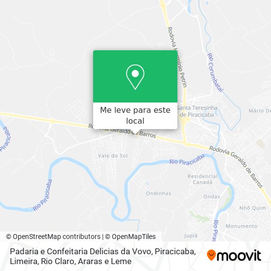 Padaria e Confeitaria Delicias da Vovo mapa