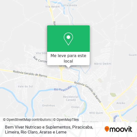 Bem Viver Nutricao e Suplementos mapa
