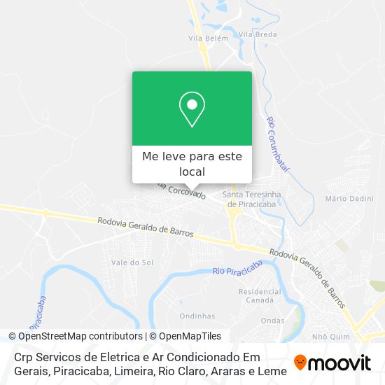 Crp Servicos de Eletrica e Ar Condicionado Em Gerais mapa