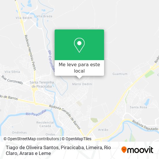 Tiago de Oliveira Santos mapa
