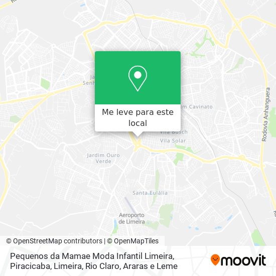 Pequenos da Mamae Moda Infantil Limeira mapa