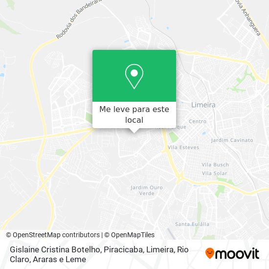 Gislaine Cristina Botelho mapa