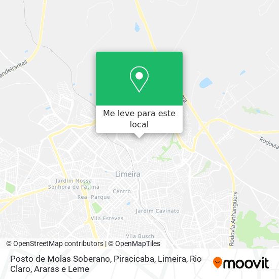 Posto de Molas Soberano mapa