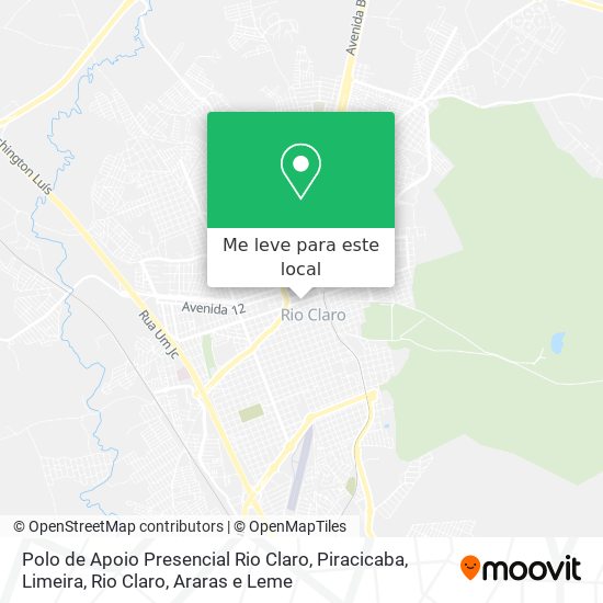 Polo de Apoio Presencial Rio Claro mapa