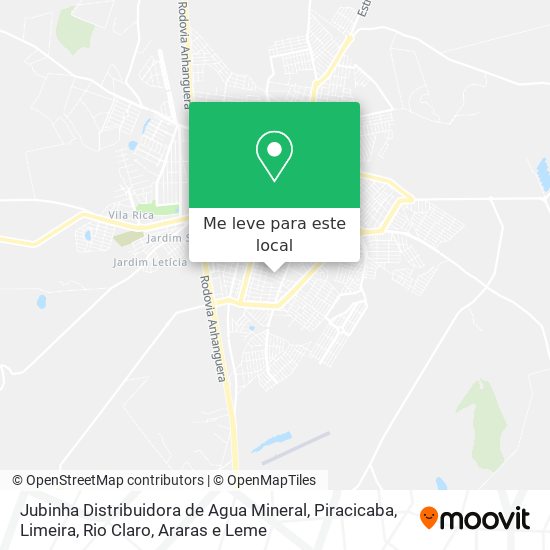 Jubinha Distribuidora de Agua Mineral mapa