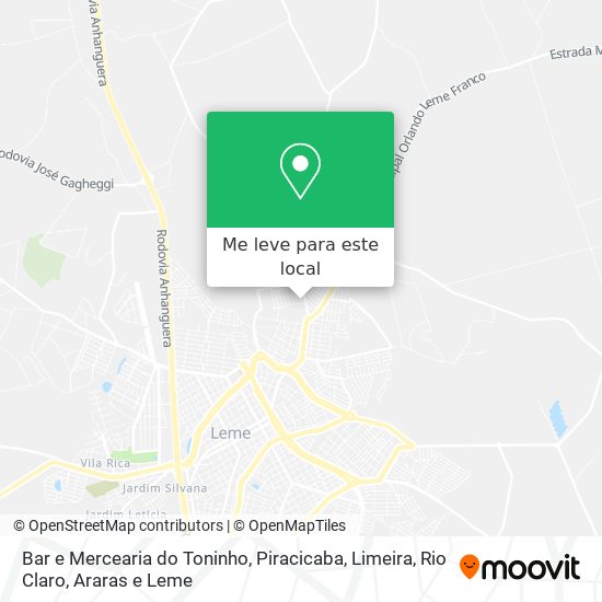 Bar e Mercearia do Toninho mapa