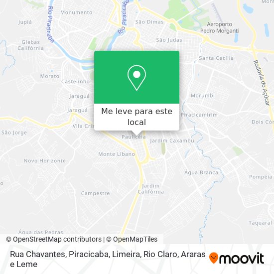 Rua Chavantes mapa