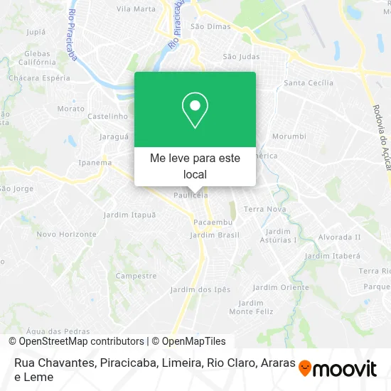 Rua Chavantes mapa