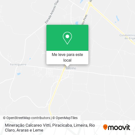 Mineração Calcareo Vitti mapa