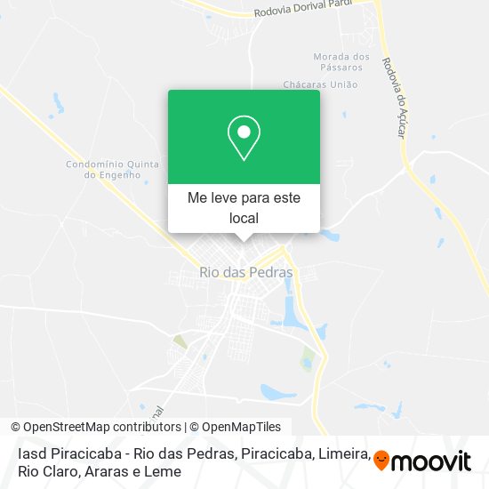 Iasd Piracicaba - Rio das Pedras mapa