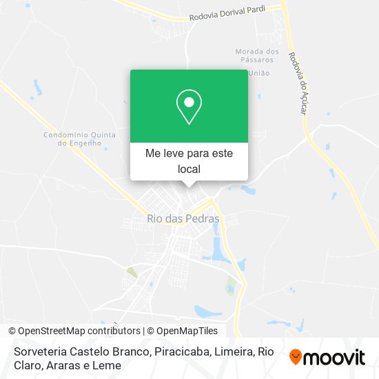 Sorveteria Castelo Branco mapa