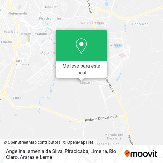 Angelina Ismenia da Silva mapa