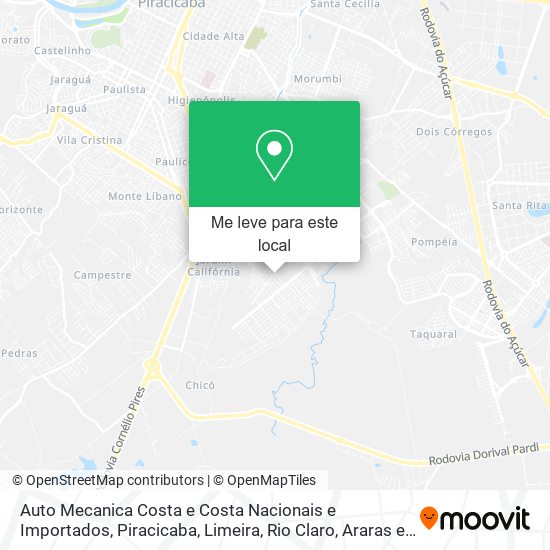 Auto Mecanica Costa e Costa Nacionais e Importados mapa