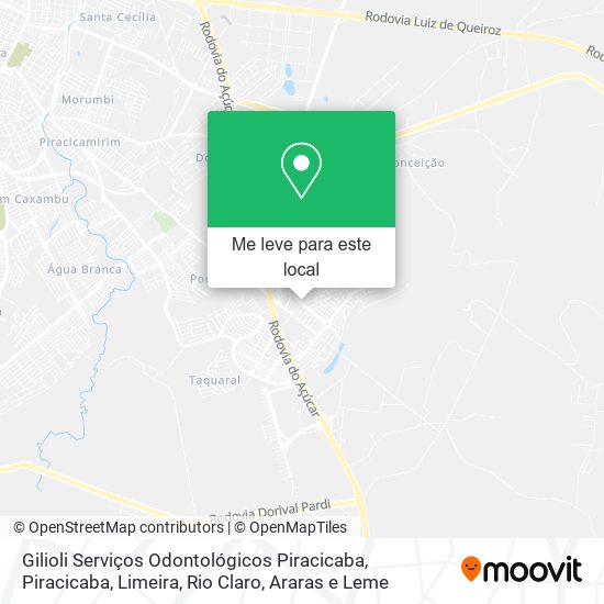 Gilioli Serviços Odontológicos Piracicaba mapa