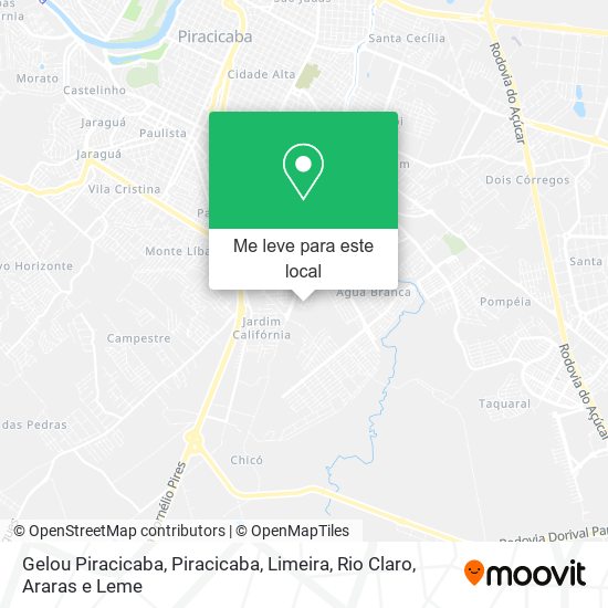 Gelou Piracicaba mapa