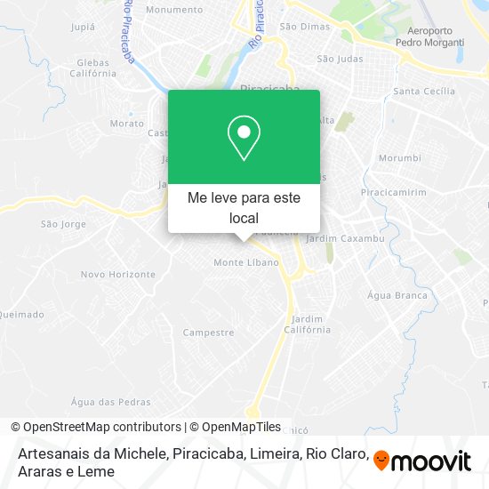 Artesanais da Michele mapa