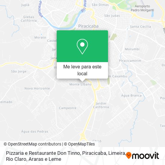 Pizzaria e Restaurante Don Tinno mapa