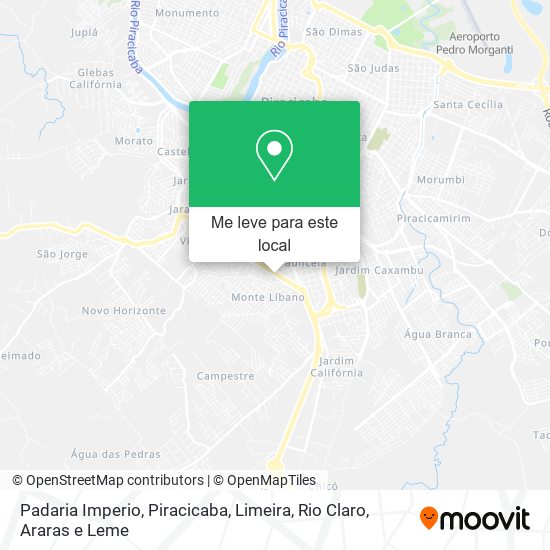 Padaria Imperio mapa