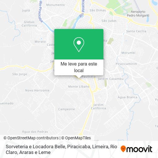 Sorveteria e Locadora Belle mapa