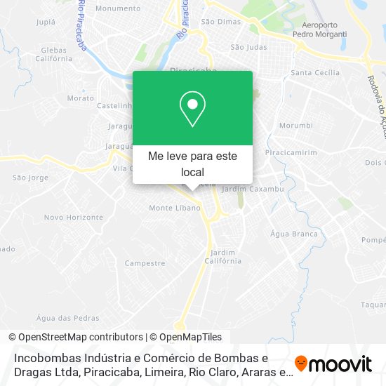 Incobombas Indústria e Comércio de Bombas e Dragas Ltda mapa