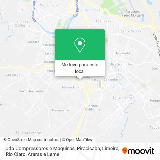 Jdb Compressores e Maquinas mapa