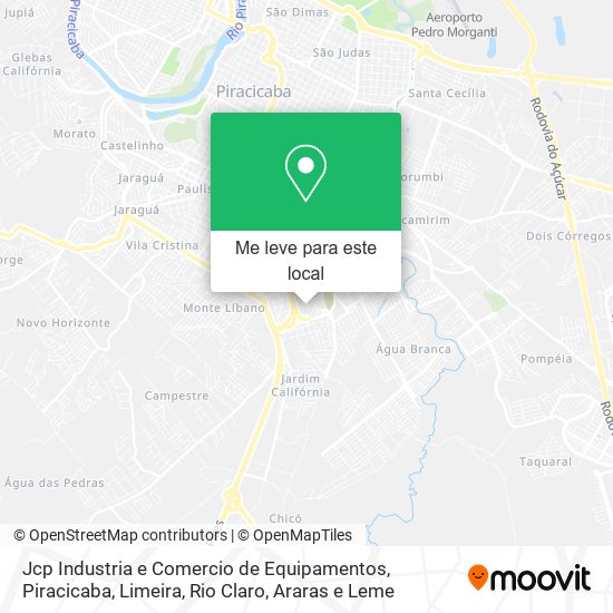 Jcp Industria e Comercio de Equipamentos mapa