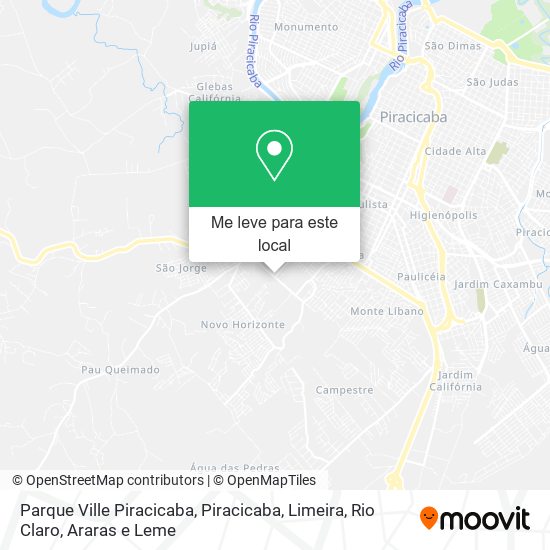 Parque Ville Piracicaba mapa