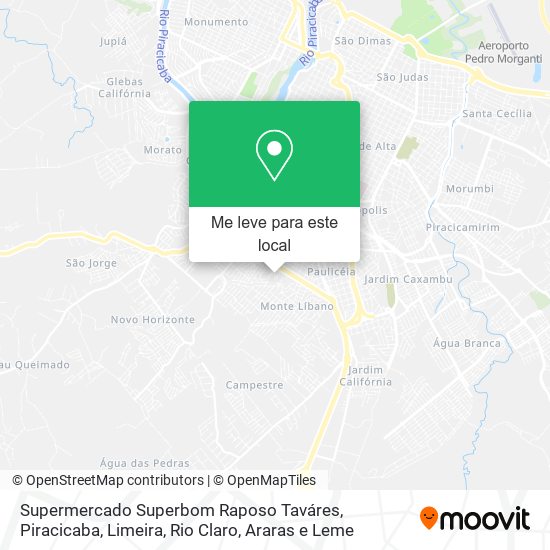 Supermercado Superbom Raposo Taváres mapa