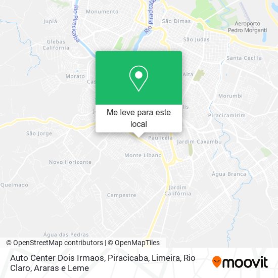 Auto Center Dois Irmaos mapa