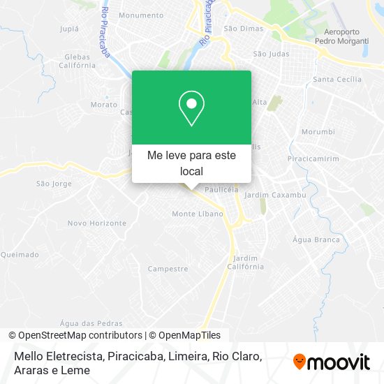 Mello Eletrecista mapa