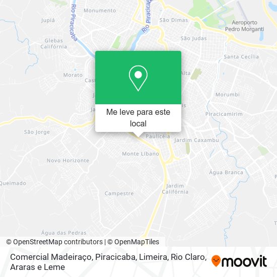 Comercial Madeiraço mapa